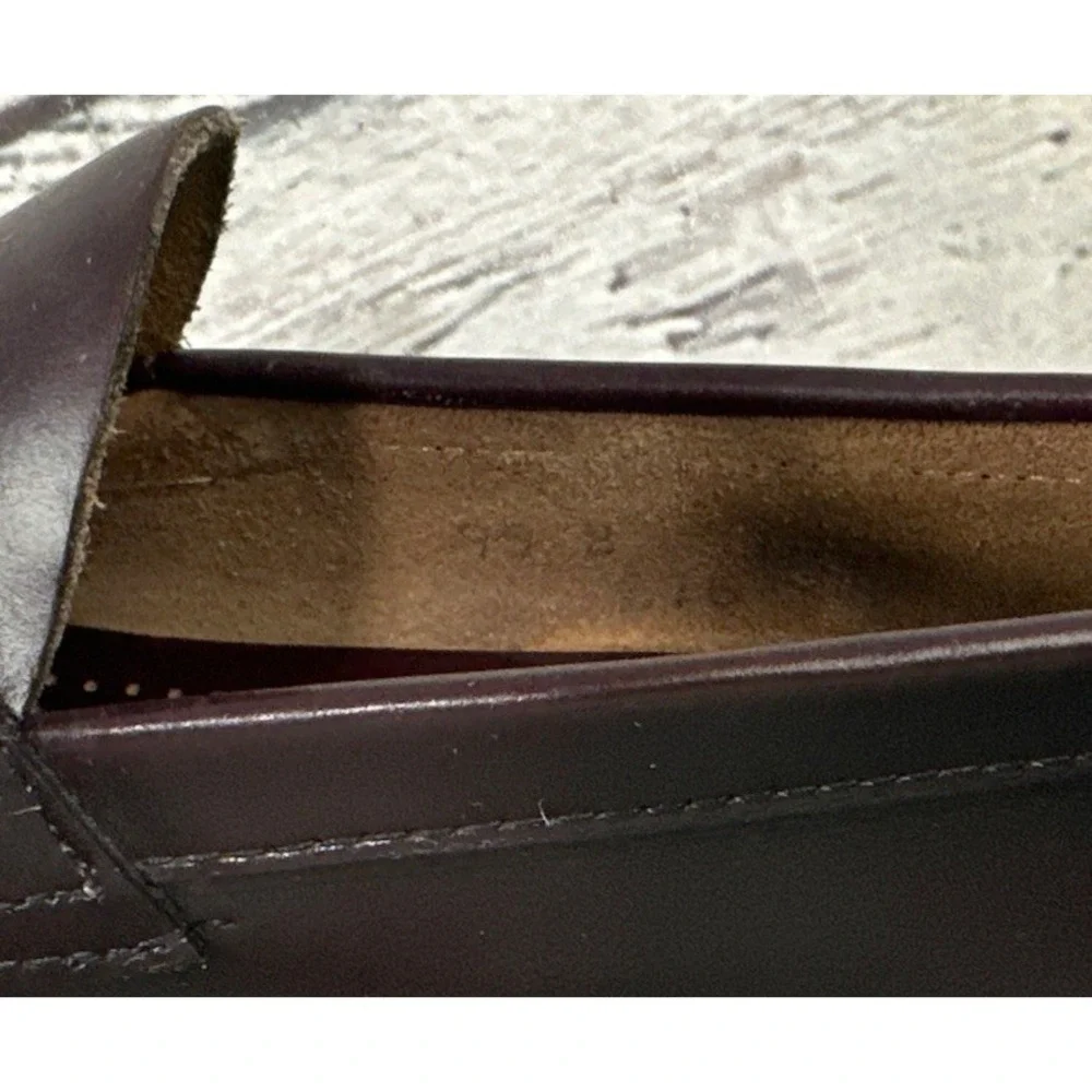 Cole Haan Penny Loafers Dark Maroon/Brown Leather Men's Size 9.5 B